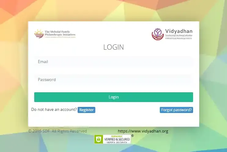 Login form image of Bihar Vidyadhan Scholarship 2026"