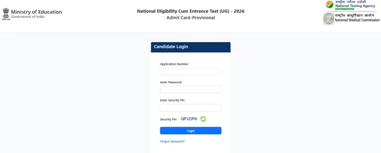 Admit Card for NEET (UG) – 2026 Re-Examination