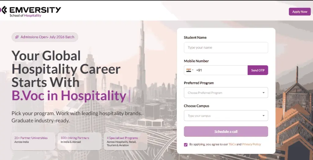 How To Apply Online For Diploma In Hospitality Admission 2026
