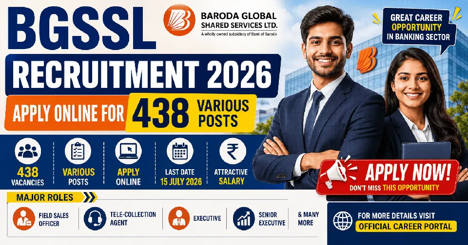 BGSSL Various Posts Recruitment 2026: 438 पदों पर भर्ती, योग्यता, वेतन, आवेदन प्रक्रिया और पूरी जानकारी