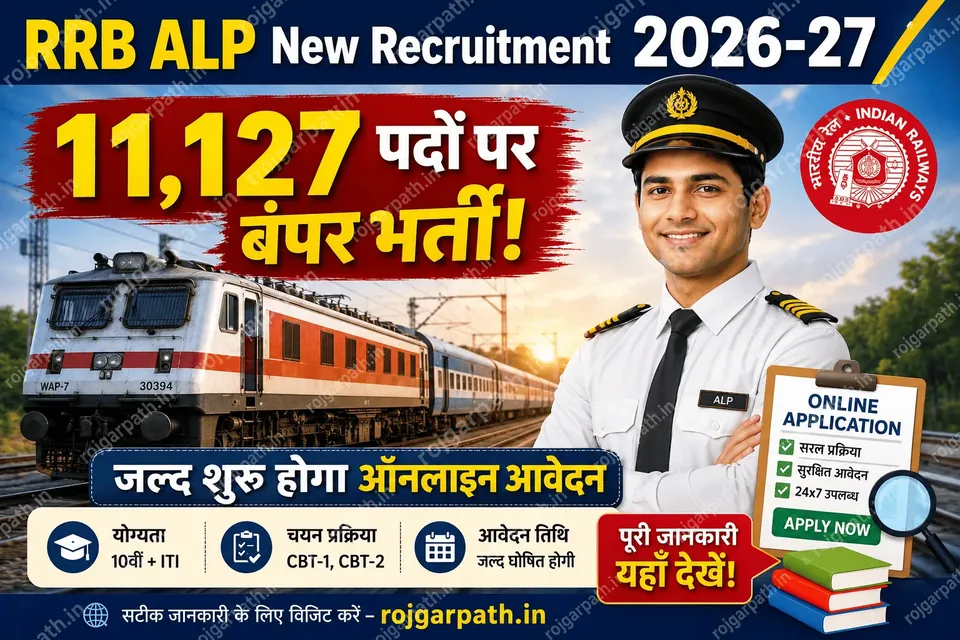 RRB ALP New Recruitment 2026-Apply Online For 11,127 Posts , Zone-Wise Vacancy, Eligibility Short Notice Out